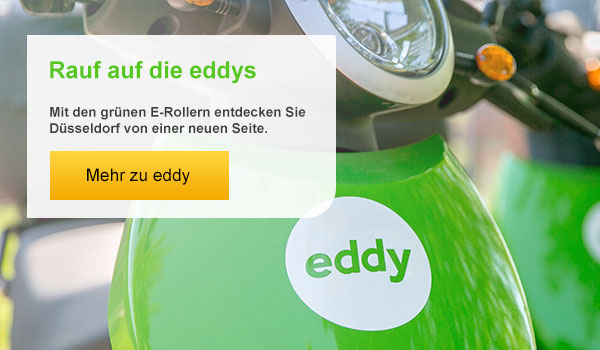 eddy, das E-Roller Sharing der Stadtwerke Düsseldorf